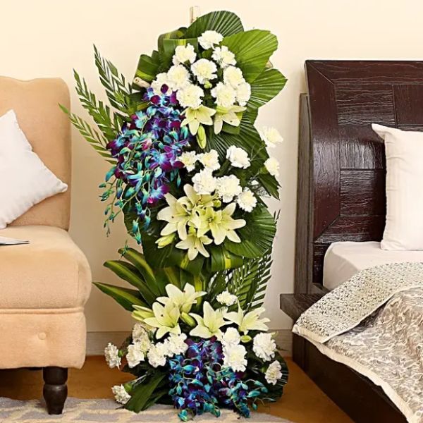 Blue & White Flowers Arrangement