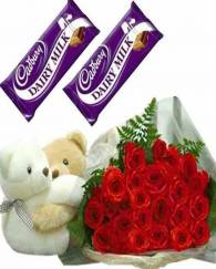 Teddy Chocolates Roses 