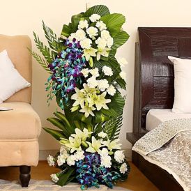 Blue & White Flowers Arrangement 